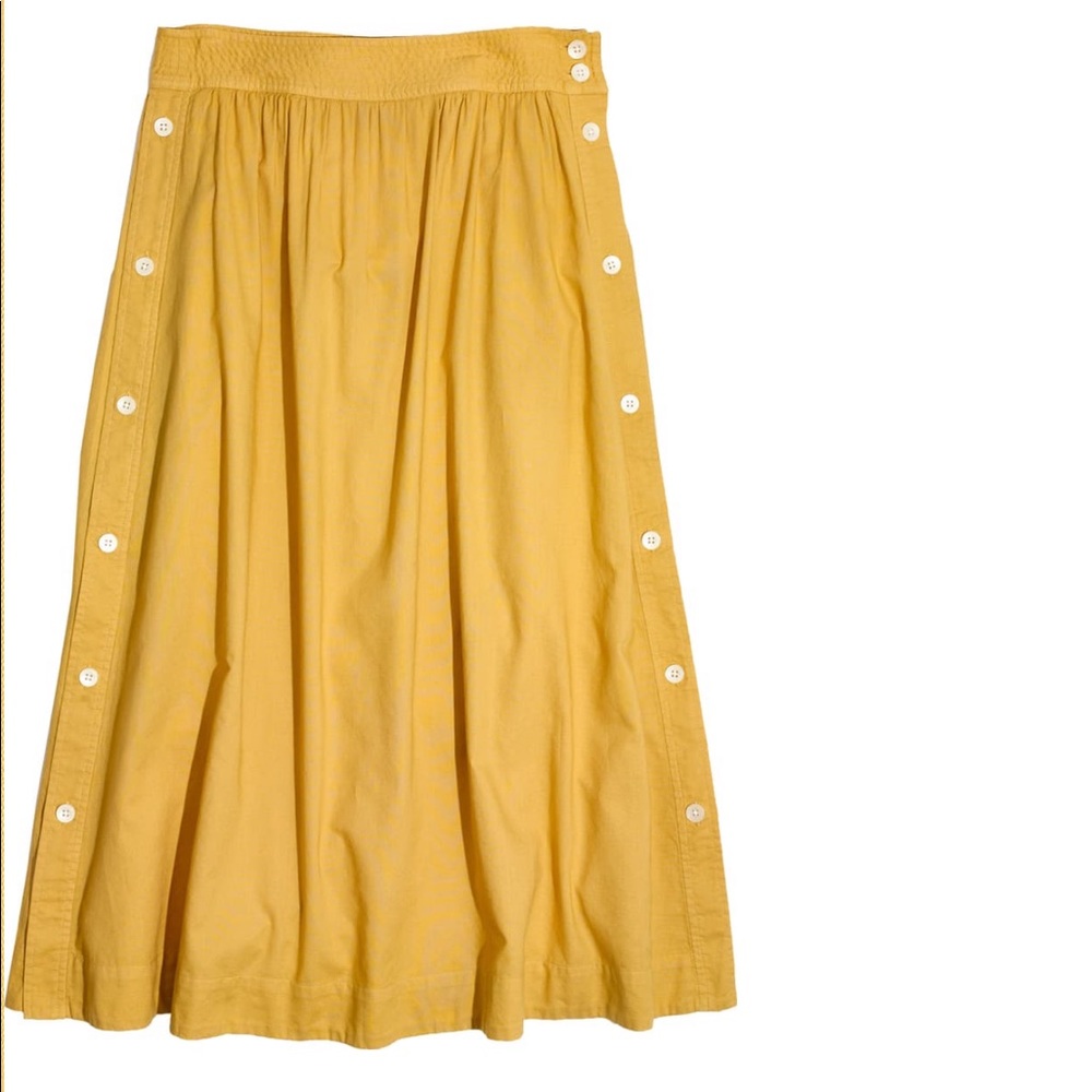 Madewell Side Button Midi Skirt